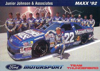 1992 Maxx Ford Motorsport #39 Sterling Marlin w/Crew Front