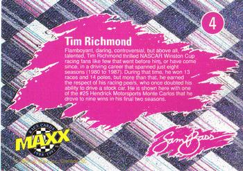 1992 Maxx (Red) - Sam Bass #4 Tim Richmond Back