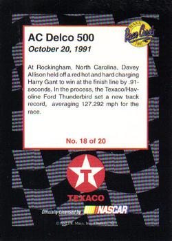 1992 Maxx Texaco Star Team #18 Victory #5 Rockingham Back