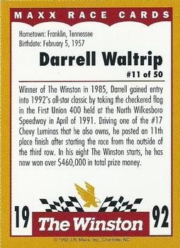 1992 Maxx The Winston #11 Darrell Waltrip Back