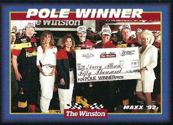 1992 Maxx The Winston #42 Davey Allison Pole Win Front