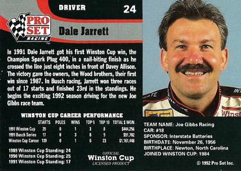 1992 Pro Set #24 Dale Jarrett Back