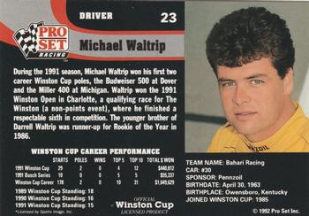 1992 Pro Set #23 Michael Waltrip Back
