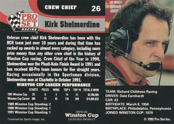 1992 Pro Set #26 Kirk Shelmerdine Back