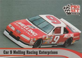 1992 Pro Set #36 Car 9 Melling Racing Enterprises Front