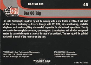 1992 Pro Set #46 Car 66 Rig Back