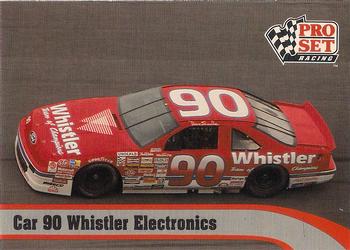 1992 Pro Set #64 Car 90 Whistler Electronics Front