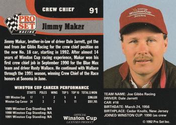 1992 Pro Set #91 Jimmy Makar Back