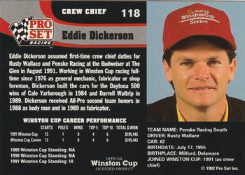 1992 Pro Set #118 Eddie Dickerson Back