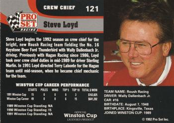 1992 Pro Set #121 Steve Loyd Back