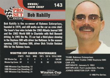 1992 Pro Set #143 Bob Rahilly Back