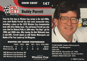 1992 Pro Set #147 Buddy Parrott Back