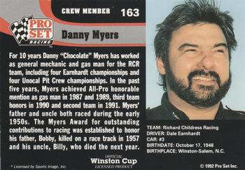 1992 Pro Set #163 Danny Myers Back