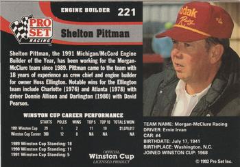 1992 Pro Set #221 Shelton Pittman Back