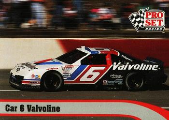 1992 Pro Set #61 Car 6 Valvoline Front