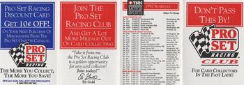 1992 Pro Set #NNO Pro Set Racing Club Offer Front