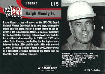1992 Pro Set - Legends #L15 Ralph Moody Back