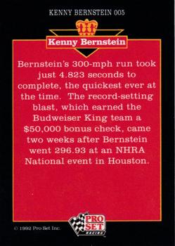 1992 Pro Set Kenny Bernstein #005 Kenny Bernstein Back