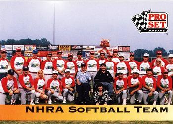 1992 Pro Set NHRA #189 NHRA Softball Team Front