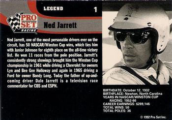 1992 Pro Set R.B.Rice #1 Ned Jarrett Back