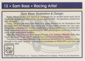 1992 Traks #13 Sam Bass Back