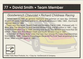 1992 Traks #77 David Smith Back