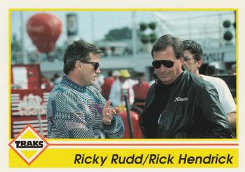1992 Traks #136 Ricky Rudd / Rick Hendrick Front