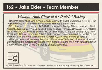 1992 Traks #162 Jake Elder Back