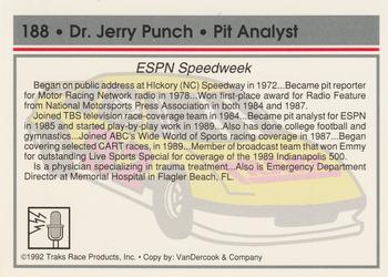 1992 Traks #188 Jerry Punch Back