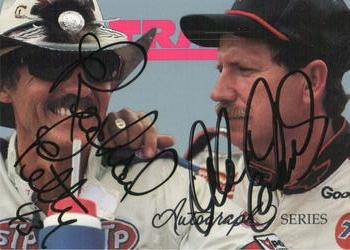 1992 Traks - Autographs #A1 Dale Earnhardt / Richard Petty Front