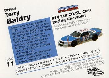 1992 Traks ASA #11 Terry Baldry Back