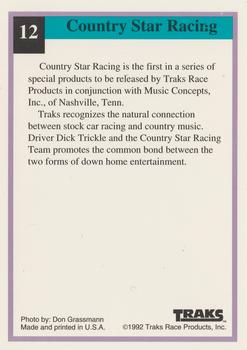 1992 Traks Country Star Racing #12 Star Power Back