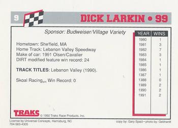 1992 Traks Dirt #9 Dick Larkin Back