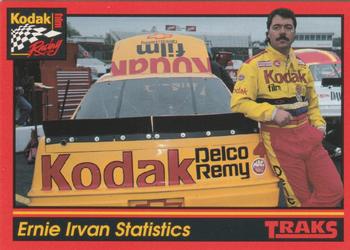 1992 Traks Kodak Ernie Irvan #25 Ernie Irvan Statistics Front