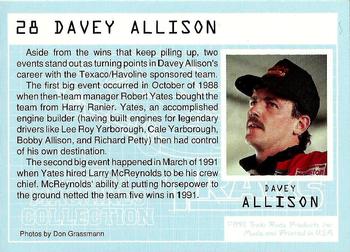 1992 Traks Racing Machines #28 Davey Allison's car Back