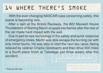 1992 Traks Racing Machines #14 Where There's Smoke Back