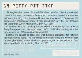 1992 Traks Racing Machines #19 Petty Pit Stop Back