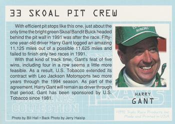 1992 Traks Racing Machines #33 Skoal Pit Crew Back