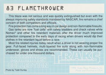 1992 Traks Racing Machines #83 Flamethrower Back