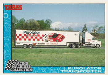 1992 Traks Racing Machines #96 Purolator Transporter Front