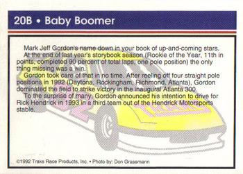 1992 Traks Racing Machines - Bonus #20B Baby Boomer Back