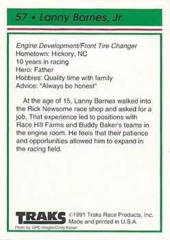 1992 Traks Team Sets #57 Larry Barnes, Jr. Back