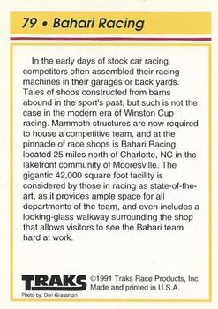1992 Traks Team Sets #79 Bahari Racing Back