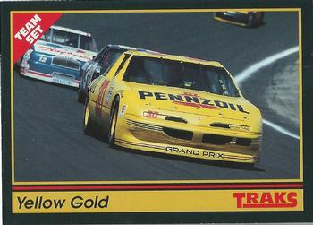 1992 Traks Team Sets #100 Yellow Gold / Checklist Front