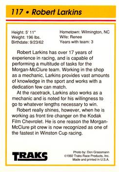1992 Traks Team Sets #117 Robert Larkins Back