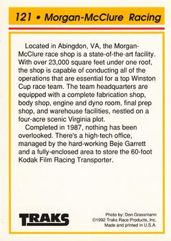 1992 Traks Team Sets #121 Morgan-McClure Racing Back
