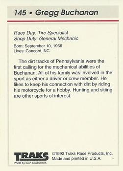 1992 Traks Team Sets #145 Gregg Buchanan Back