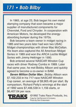 1992 Traks Team Sets #171 Bob Bilby Back