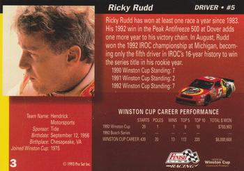 1993 Finish Line - Silver Series '93 #3 Ricky Rudd Back