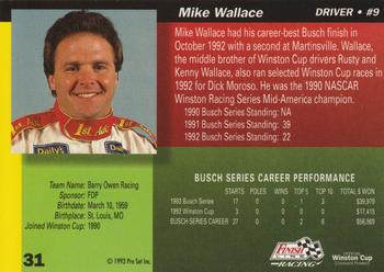 1993 Finish Line - Silver Series '93 #31 Mike Wallace Back
